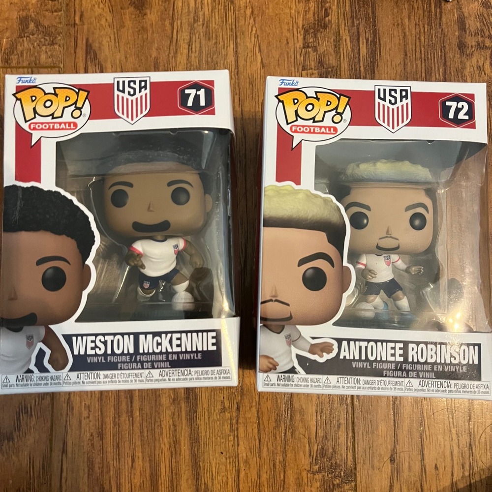 Funko Pop USMNT World Cup 26 Set Weston McKennie #71 & Antonee Robinson #72 New